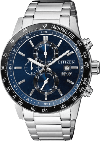 Citizen silver black blue
